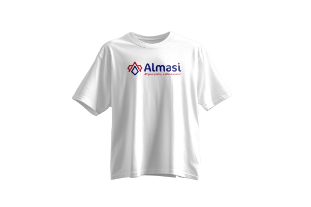 Custom branded T-shirt printed with company logo