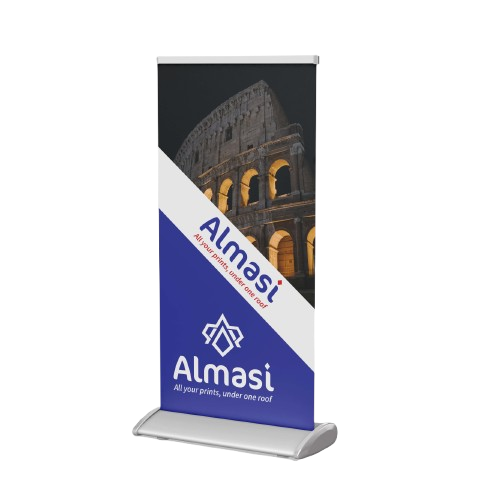 Custom-printed roll-up banner for a business in Nairobi by Almasi Prints